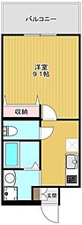 サンコウハイム 1Kの間取図画像