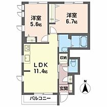 ミオ　ポラーレ　Ｂ 101 ｜ 岩手県盛岡市永井20-70-1（賃貸アパート2LDK・1階・52.40㎡） その2