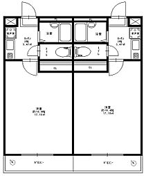 瀬戸第二 1Kの間取図画像