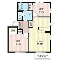 ラ・メゾンヴェルトＢ 00201 ｜ 栃木県真岡市熊倉３丁目32-5（賃貸アパート2LDK・2階・50.80㎡） その2