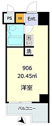 グランドハイツ八丁堀 ワンルームの間取図画像