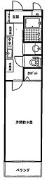 four-leafnv 1Kの間取図画像
