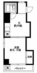 パレスEBS 1Kの間取図画像