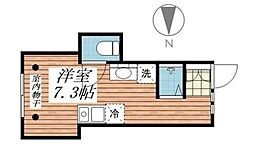 カーサビアンカ高松 ワンルームの間取図画像