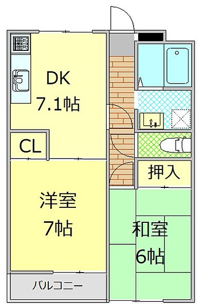 静岡県駿東郡小山町須走(賃貸アパート2DK・2階・47.82㎡)の写真 その2