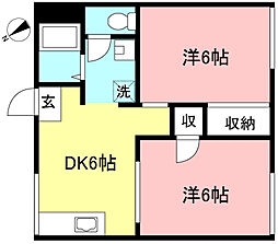 コーポ・ヤノ 2DKの間取図画像