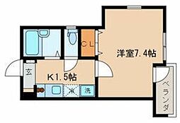Sy,Daita 1Kの間取図画像