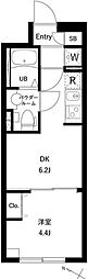 コンポジット千駄木ヒルトップ 1DKの間取図画像