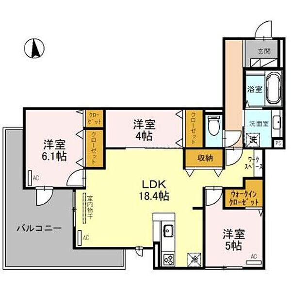 GRACA ｜大阪府大阪市住吉区南住吉１丁目(賃貸アパート3LDK・3階・78.85㎡)の写真 その2