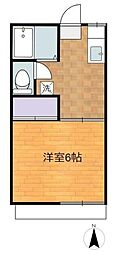 スカイハイツ 1Kの間取図画像