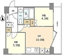 BPRレジデンス代々木 2LDKの間取図画像