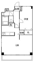 GRANDSIX 1LDKの間取図画像