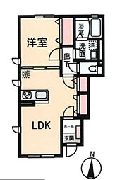 ララ 1LDKの間取図画像