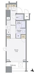 ステージグランデ新川 1Kの間取図画像