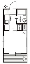 イーグル駒場 1Kの間取図画像