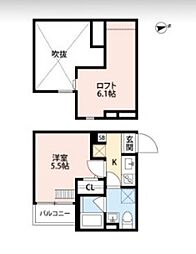 ULUHOA 1Kの間取図画像