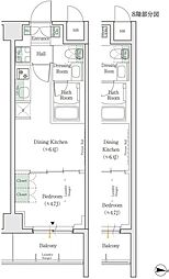 ワンルーフレジデンス亀戸 3階1DKの間取り