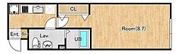 荒川区東尾久1丁目マンション 1Kの間取図画像