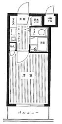 クリオ妙蓮寺参番館 1Kの間取図画像