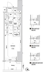 アクサス東十条アジールコート 1Kの間取図画像