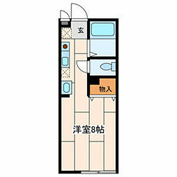 アーバンスクエア ワンルームの間取図画像