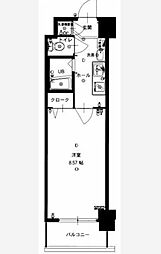 エンクレスト赤坂弐番館 1Kの間取図画像