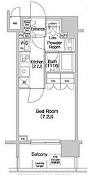 コンフォリア神楽坂DEUX 2階1Kの間取り