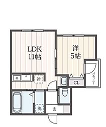 ワンダフルプラス横浜大口 1LDKの間取図画像