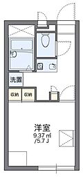 レオパレスコラール・キシ 1Kの間取図画像