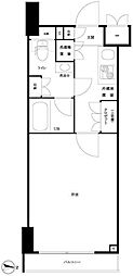 ルーブル泉岳寺 1Kの間取図画像