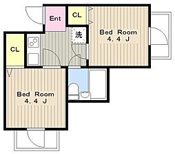 アスタック弐番館 1階2Kの間取り