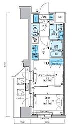 リヴシティ横濱新川町弐番館 1DKの間取図画像