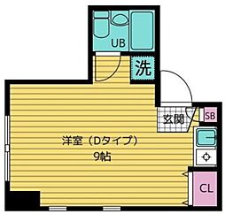 アトリエビル ワンルームの間取図画像