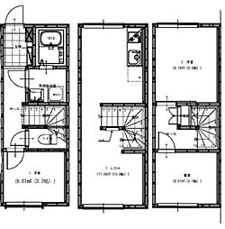 東村山市栄町1丁目アパート 2SLDKの間取図画像