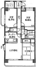 パークサイド末広 3LDKの間取図画像