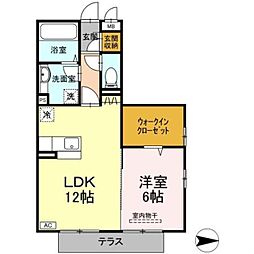 ロイヤルコートB 1LDKの間取図画像