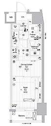 プレミアムキューブ亀戸 1DKの間取図画像