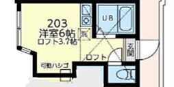 ユナイト井土ヶ谷ジャックマロニー ワンルームの間取図画像