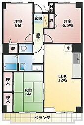 ハーヴェスト本郷 3LDKの間取図画像