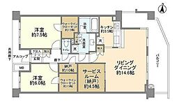 パークシティ稲毛の杜 2SLDKの間取図画像