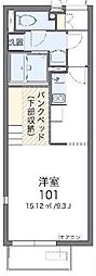 ミランダM・I ワンルームの間取図画像