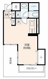 サンパレス本郷台 ワンルームの間取図画像