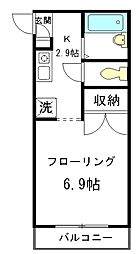 メゾン・アイエム 1Kの間取図画像