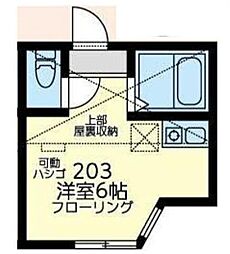 ユナイト保土ヶ谷ペトロフ ワンルームの間取図画像