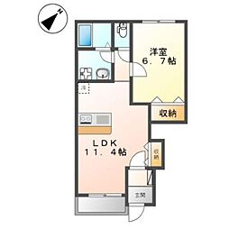 コンフォース 1LDKの間取図画像
