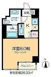 セリーズ門前仲町 7階1Kの間取り