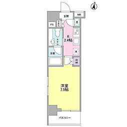 プレディアスタイル池上南WEST 1Kの間取図画像