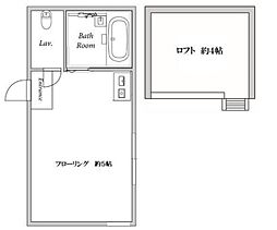 モン・シャトン 2階ワンルームの間取り