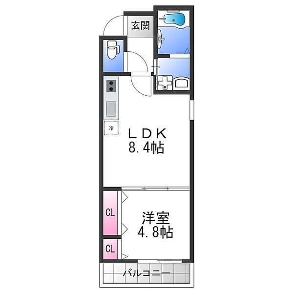 フジパレス近鉄八尾I番館 ｜大阪府八尾市荘内町１丁目(賃貸アパート1LDK・3階・33.06㎡)の写真 その2