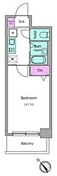 RESIDIA南行徳 1Kの間取図画像